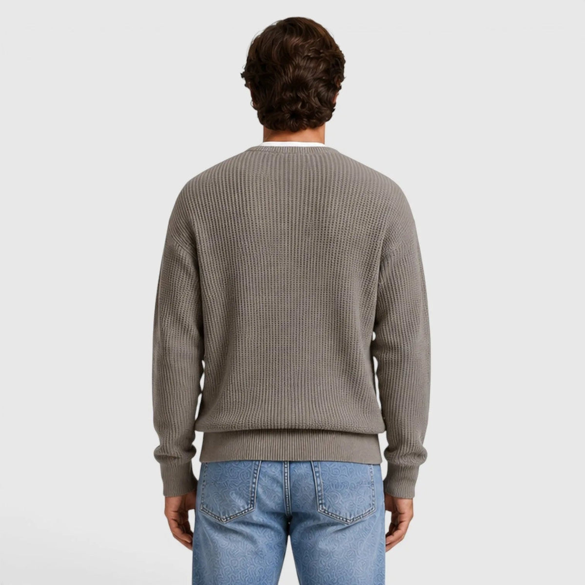 Strickjacke mit Reißverschluss Herren | Rundhals | Rippstrick | Taschen