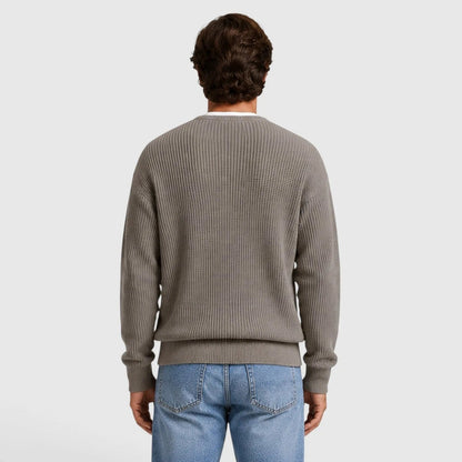 Strickjacke mit Reißverschluss Herren | Rundhals | Rippstrick | Taschen