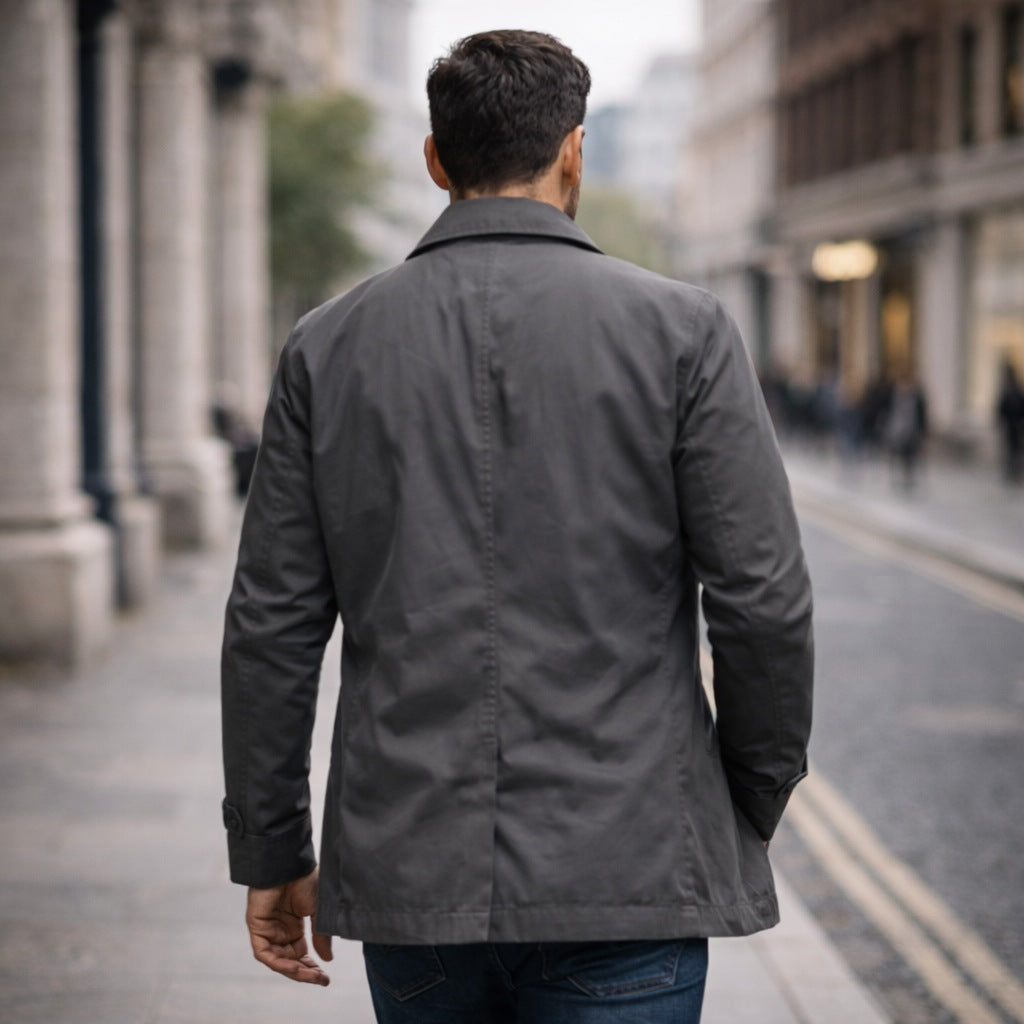 Kurzmantel Herren | Knopfleiste | Wetterfest | Gefüttert-Chaps Herrenmode