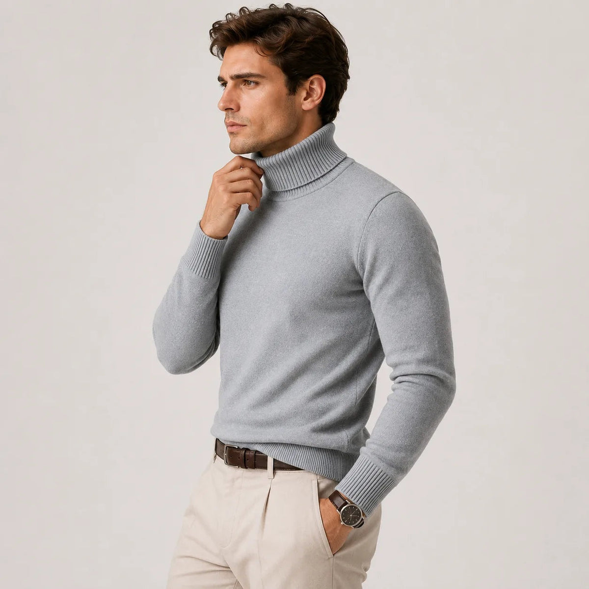 Rolli Herren | Rippkragen | Regular Fit | Feinstrick