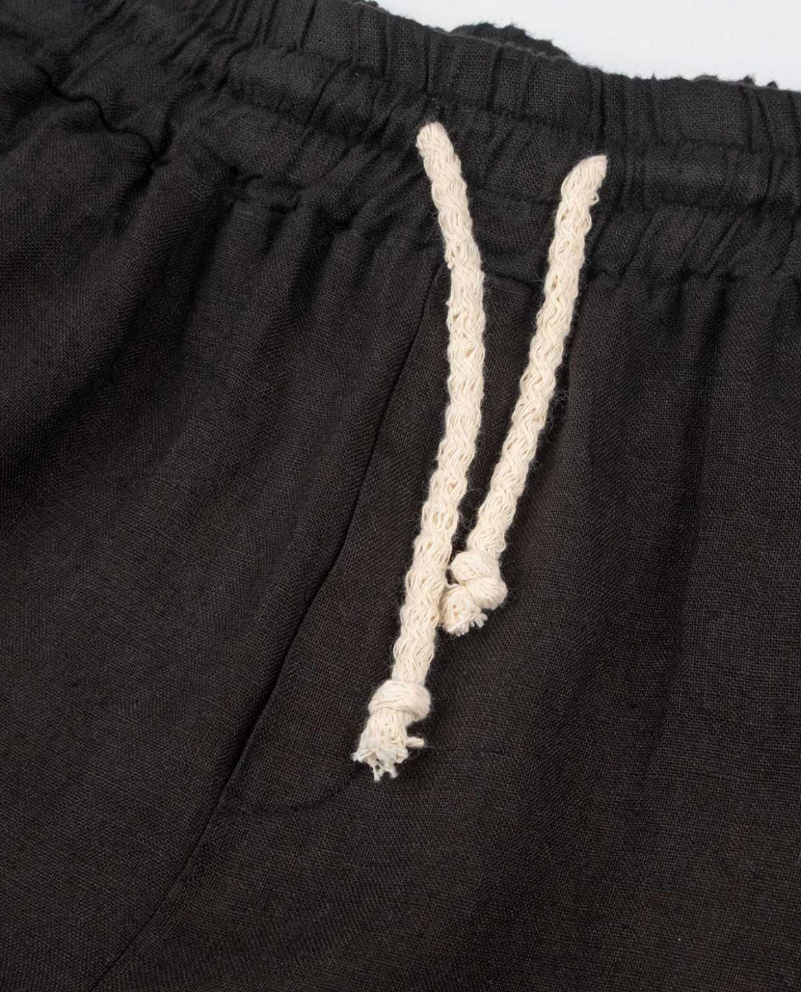 Kurze Hose Herren | Leinen | Lockere Passform | Kordelzug-Chaps Herrenmode
