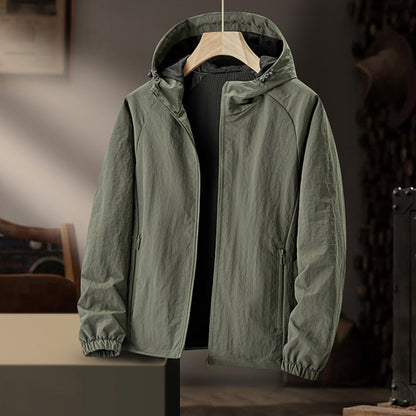 Ultraleichte Windjacke Herren | Kapuze | Wasserabweisend | Netzfutter