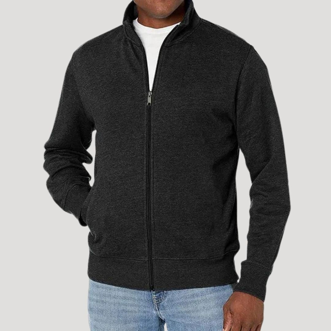 Zip-Jacke mit Stehkragen Herren | Durchgehender Reißverschluss | Seitentaschen | Leicht