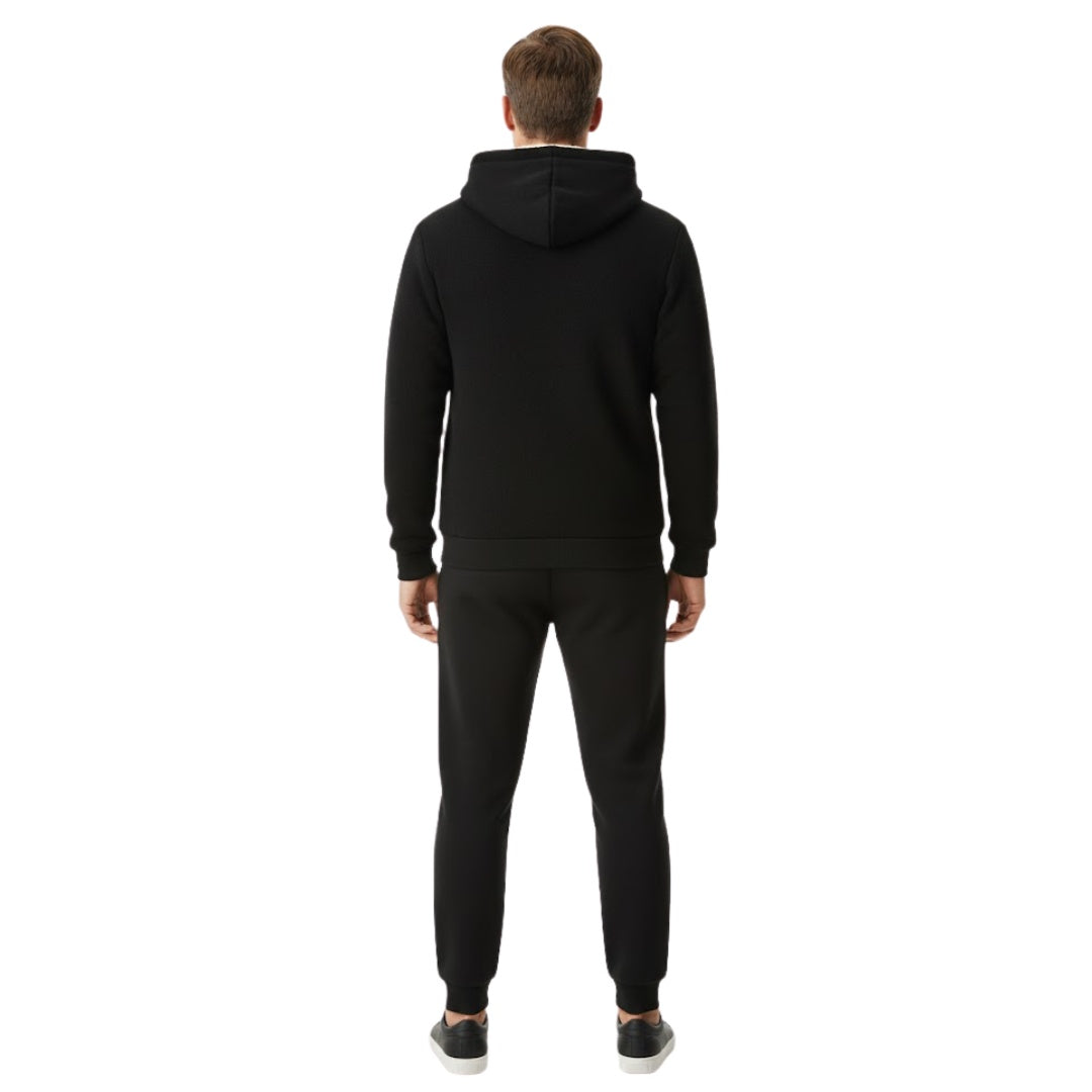 Trainingsanzug Herren mit Fleecefutter | Kapuzenjacke | Reißverschluss-Chaps Herrenmode