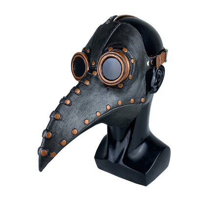 Pestarzt Schnabelmaske | Nieten | Brillenaugen | Schnallenriemen