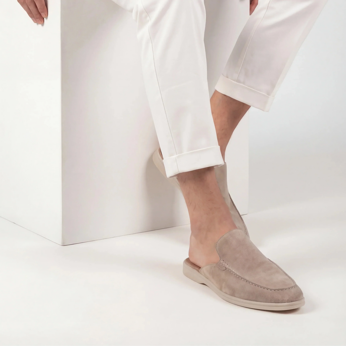 Pantoletten Herren | Offene Ferse | Leicht-Chaps Herrenmode