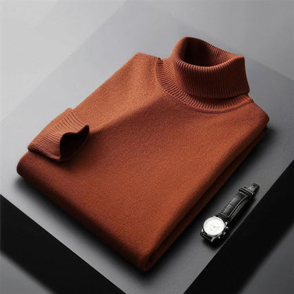 Rollkragenpullover Herren | Feinstrick | Gerippter Kragen | Gerader Schnitt