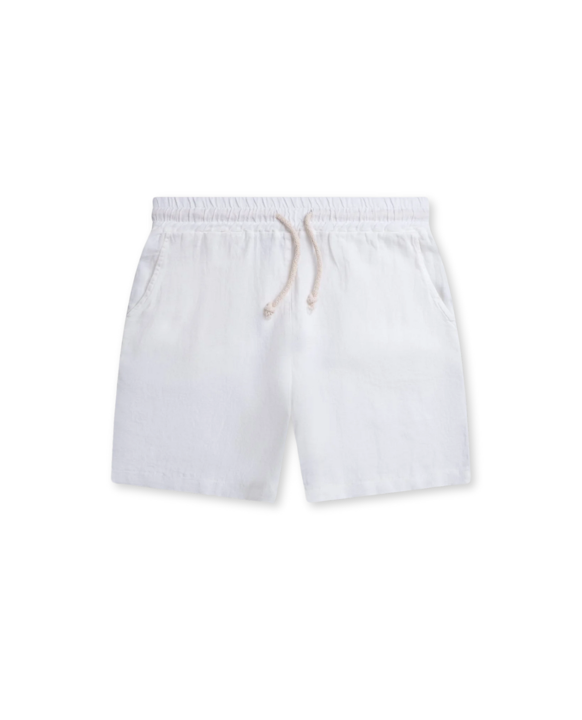 Kurze Hose Herren | Leinen | Lockere Passform | Kordelzug-Weiß-S-Chaps Herrenmode