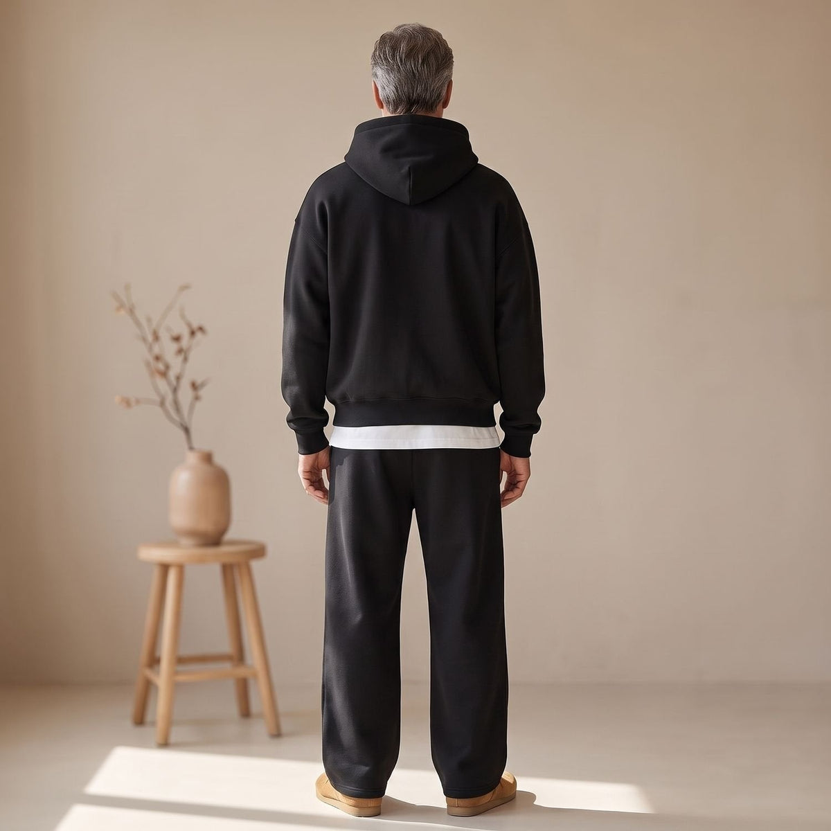 Jogginganzug Herren mit Kängurutasche | Hoodie | Gerade Jogginghose-Chaps Herrenmode