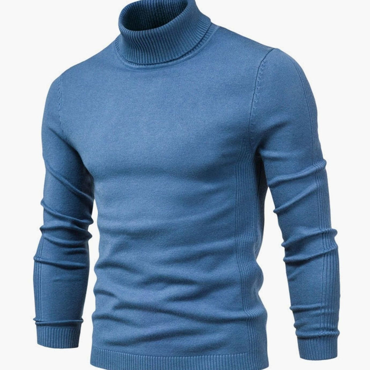 Slim Fit Rollkragenpullover Herren | Feinstrick | Rippkragen