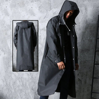 Regenmantel Herren | Lang | Kapuze | Wasserdicht-Chaps Herrenmode