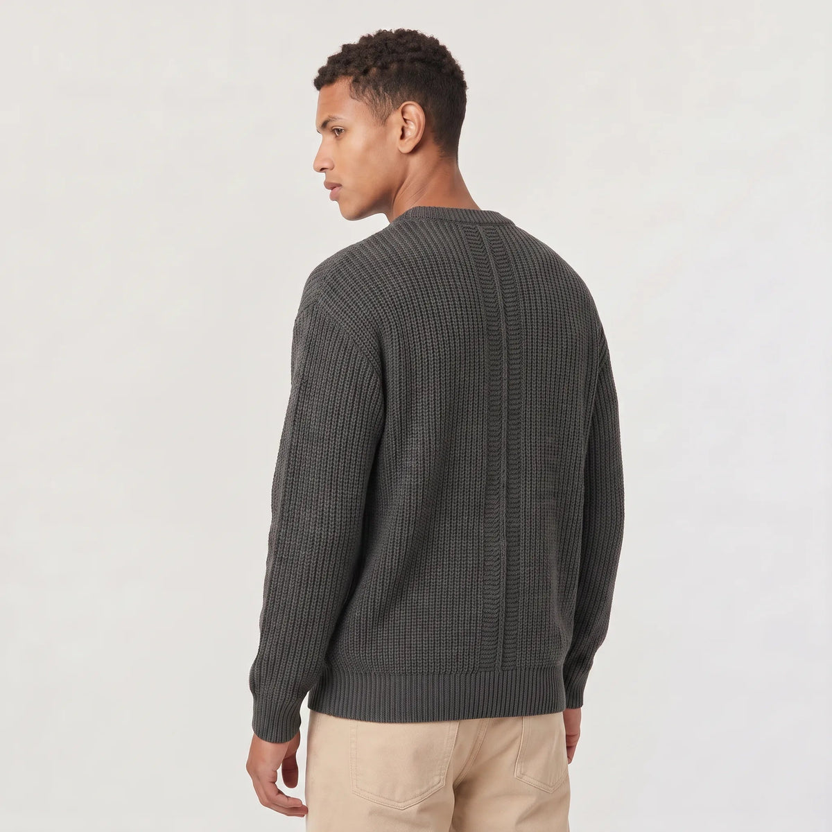Rippstrick Pullover Herren | Rundhals | Regular Fit