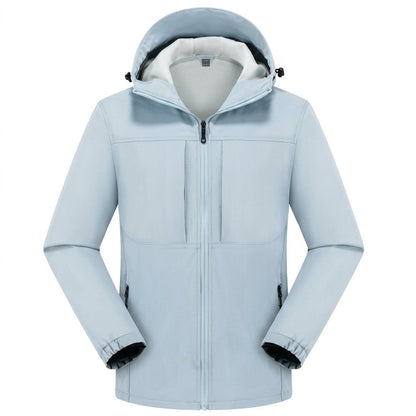 Leichte Softshelljacke Herren | Kapuze | Wasserabweisend | Vier Reißverschlusstaschen