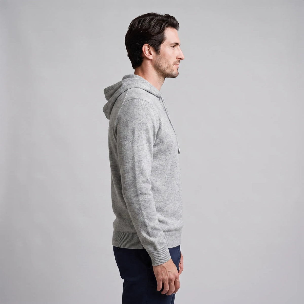 Strick Hoodie Herren | Feinstrick | Kordelzug | Regular Fit