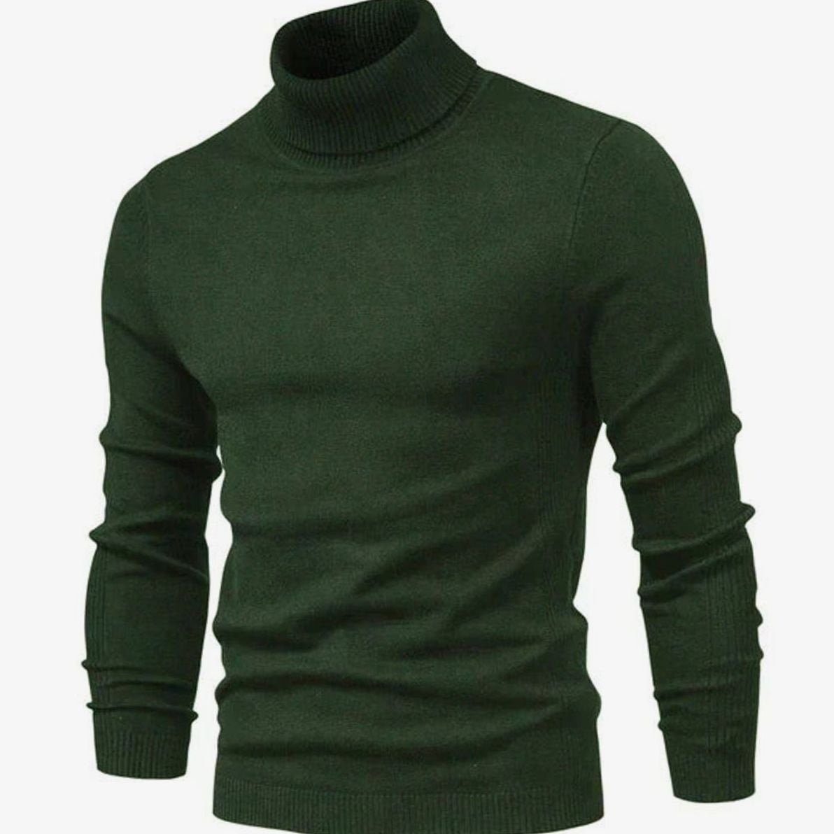 Slim Fit Rollkragenpullover Herren | Feinstrick | Rippkragen
