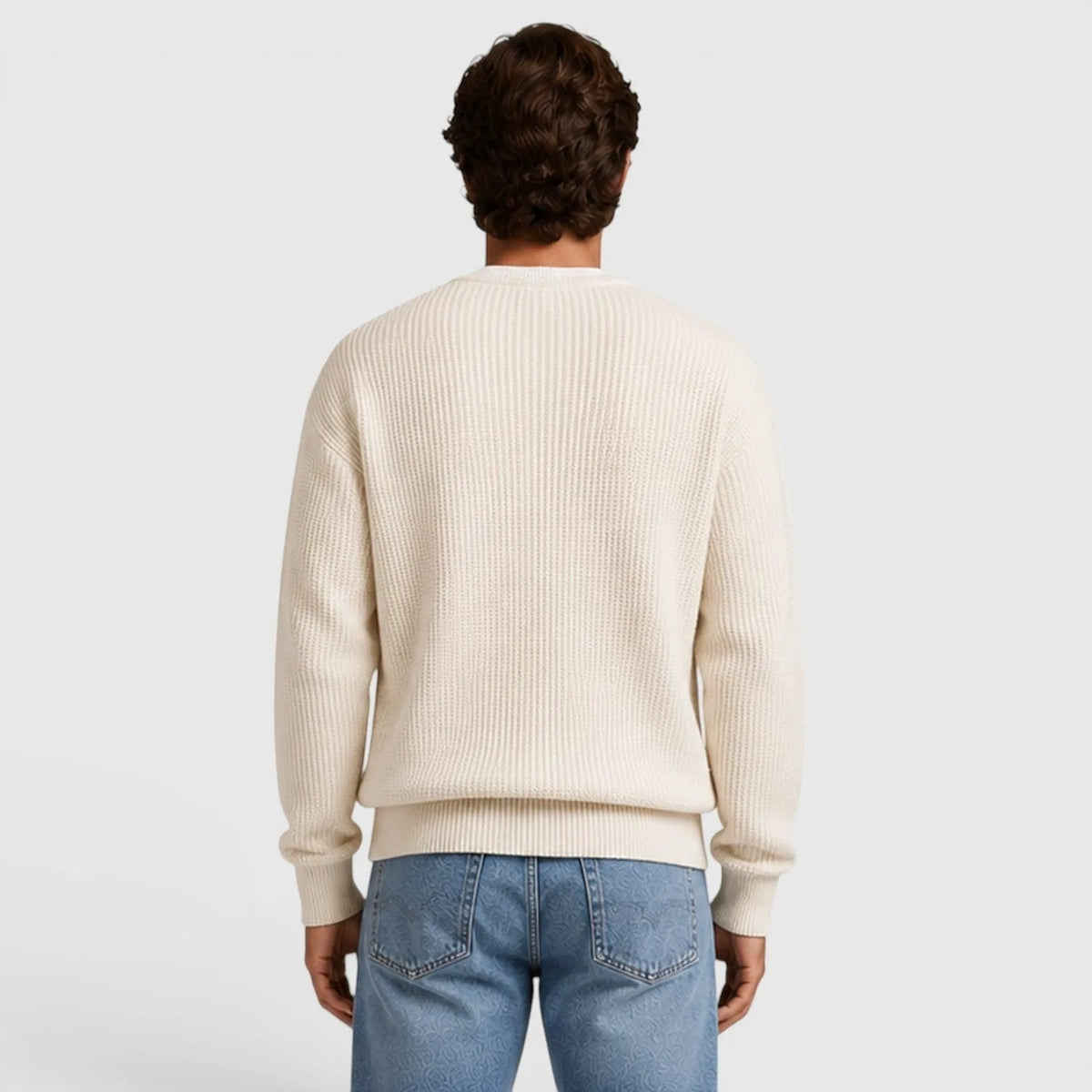 Strickjacke mit Reißverschluss Herren | Rundhals | Rippstrick | Taschen
