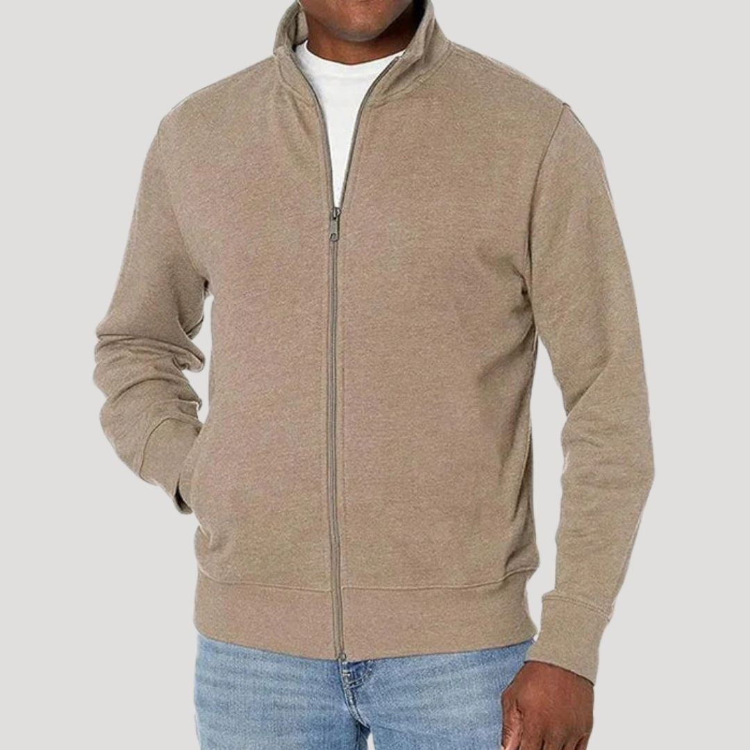 Zip-Jacke mit Stehkragen Herren | Durchgehender Reißverschluss | Seitentaschen | Leicht