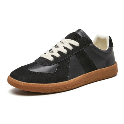 Sneaker Herren | Schnürung | Rutschfest | Gummisohle-Schwarz-36-Chaps Herrenmode