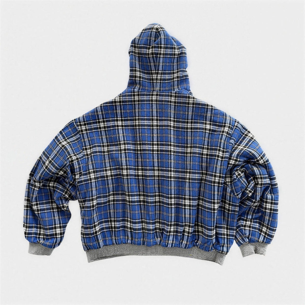 Wende Hoodie Herren | Reißverschluss | Oversized | Kariert