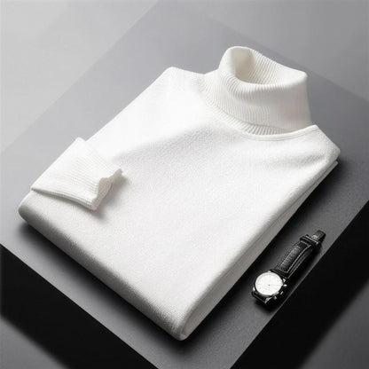 Rollkragenpullover Herren | Feinstrick | Gerippter Kragen | Gerader Schnitt