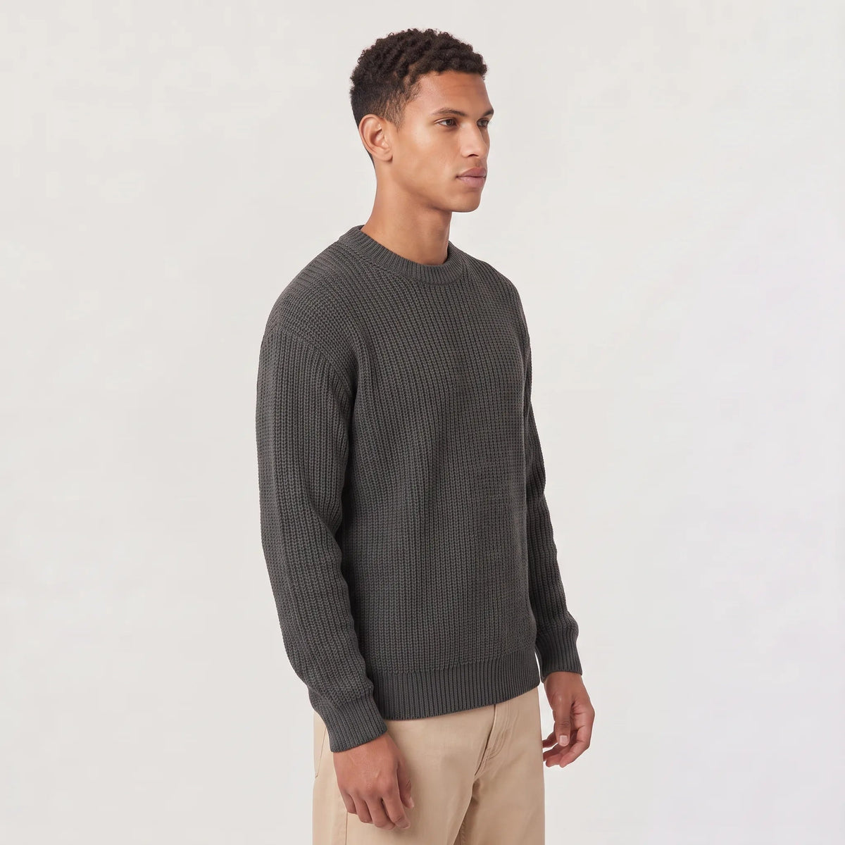 Rippstrick Pullover Herren | Rundhals | Regular Fit