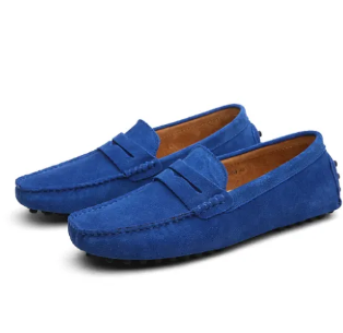 Loafer Herren | Penny Riegel | Flache Sohle | Zum Hineinschlüpfen-Blau-38-Chaps Herrenmode