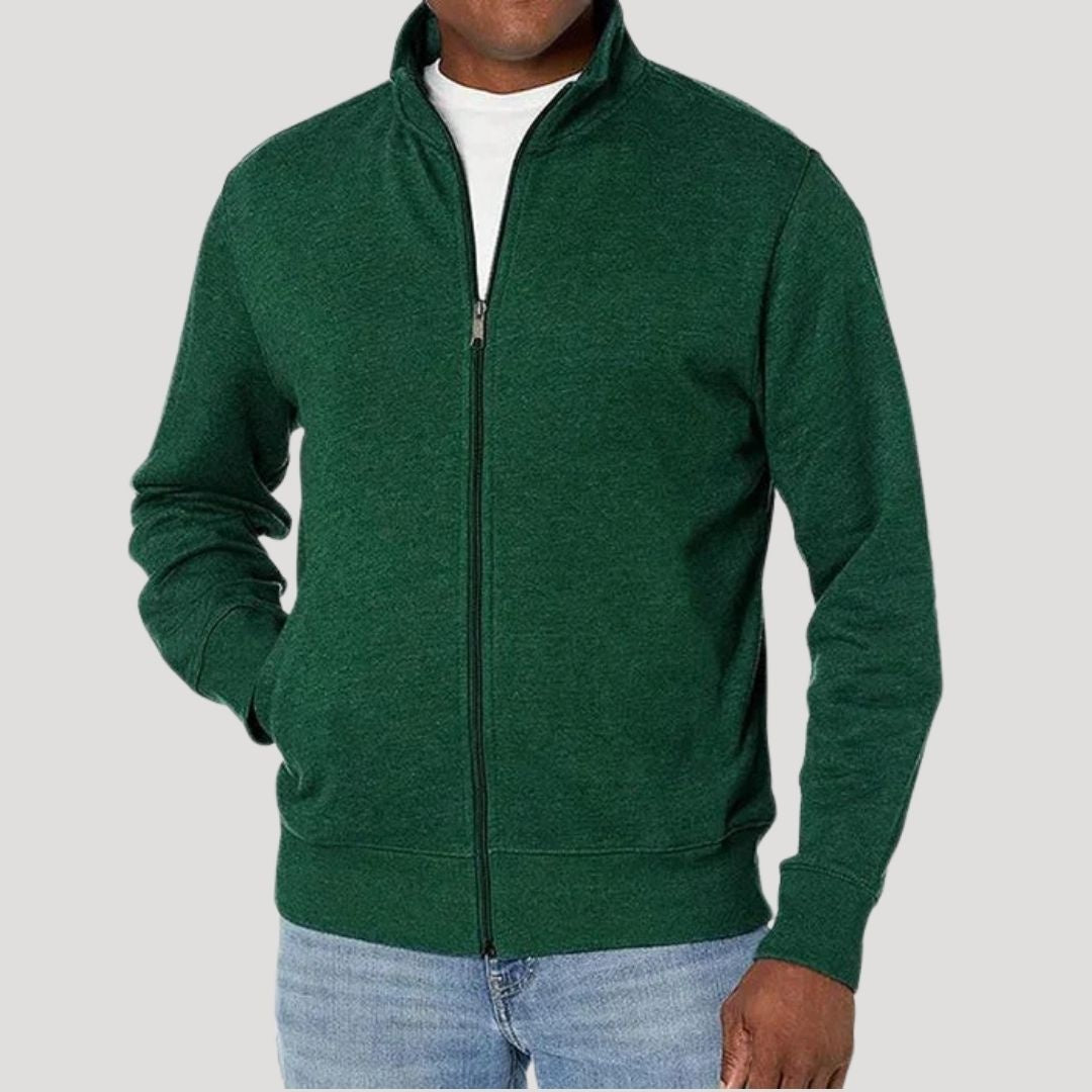 Zip-Jacke mit Stehkragen Herren | Durchgehender Reißverschluss | Seitentaschen | Leicht
