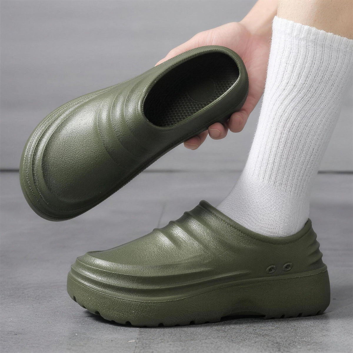 Küchenschuhe Herren | Clogs | Geschlossen | Rutschfest | Wasserdicht-Chaps Herrenmode