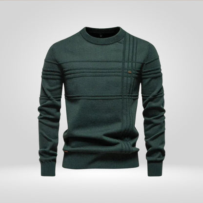 Strickpullover Herren | Rundhals | Rippenstruktur | Gerader Schnitt