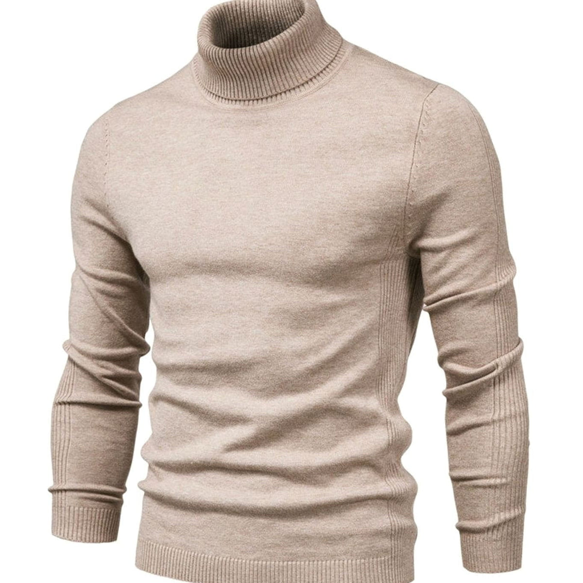 Slim Fit Rollkragenpullover Herren | Feinstrick | Rippkragen