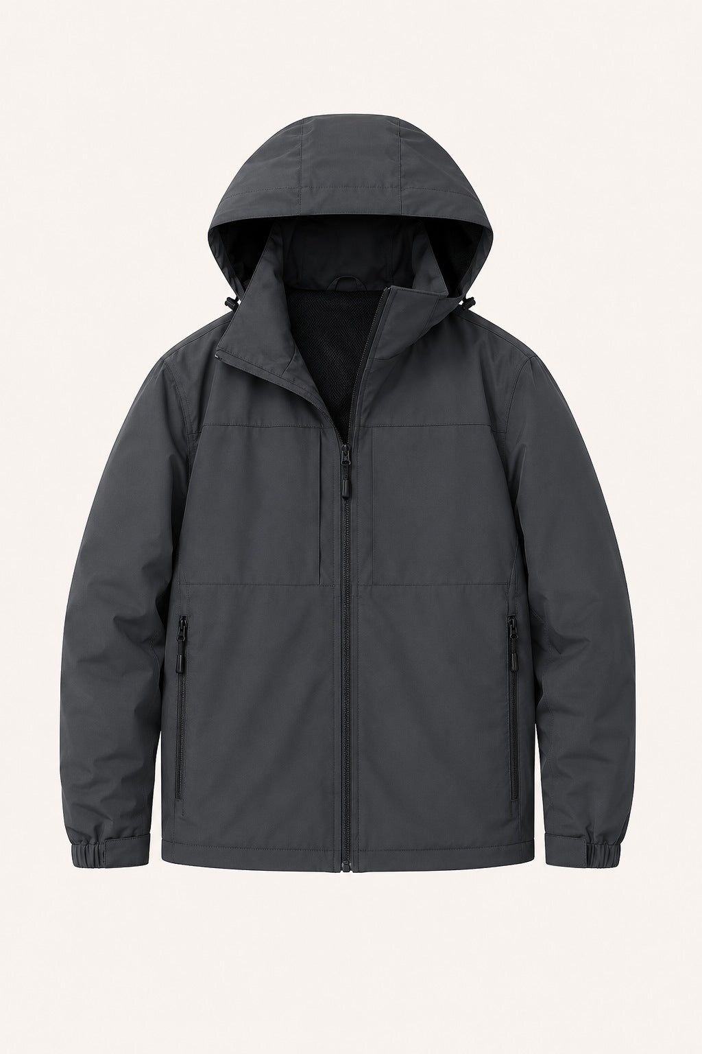 Übergangsjacke Herren | Wasserdicht | Kapuze | Leicht-Dunkelgrau-S-Chaps Herrenmode