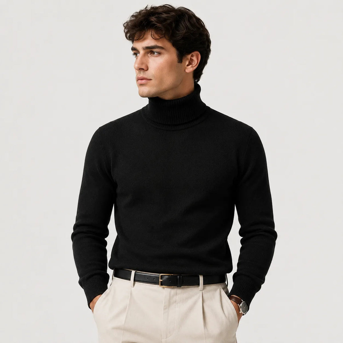 Rolli Herren | Rippkragen | Regular Fit | Feinstrick