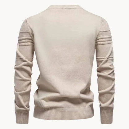 Strickpullover Herren | Rundhals | Rippenstruktur | Gerader Schnitt