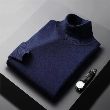 Rollkragenpullover Herren | Feinstrick | Gerippter Kragen | Gerader Schnitt