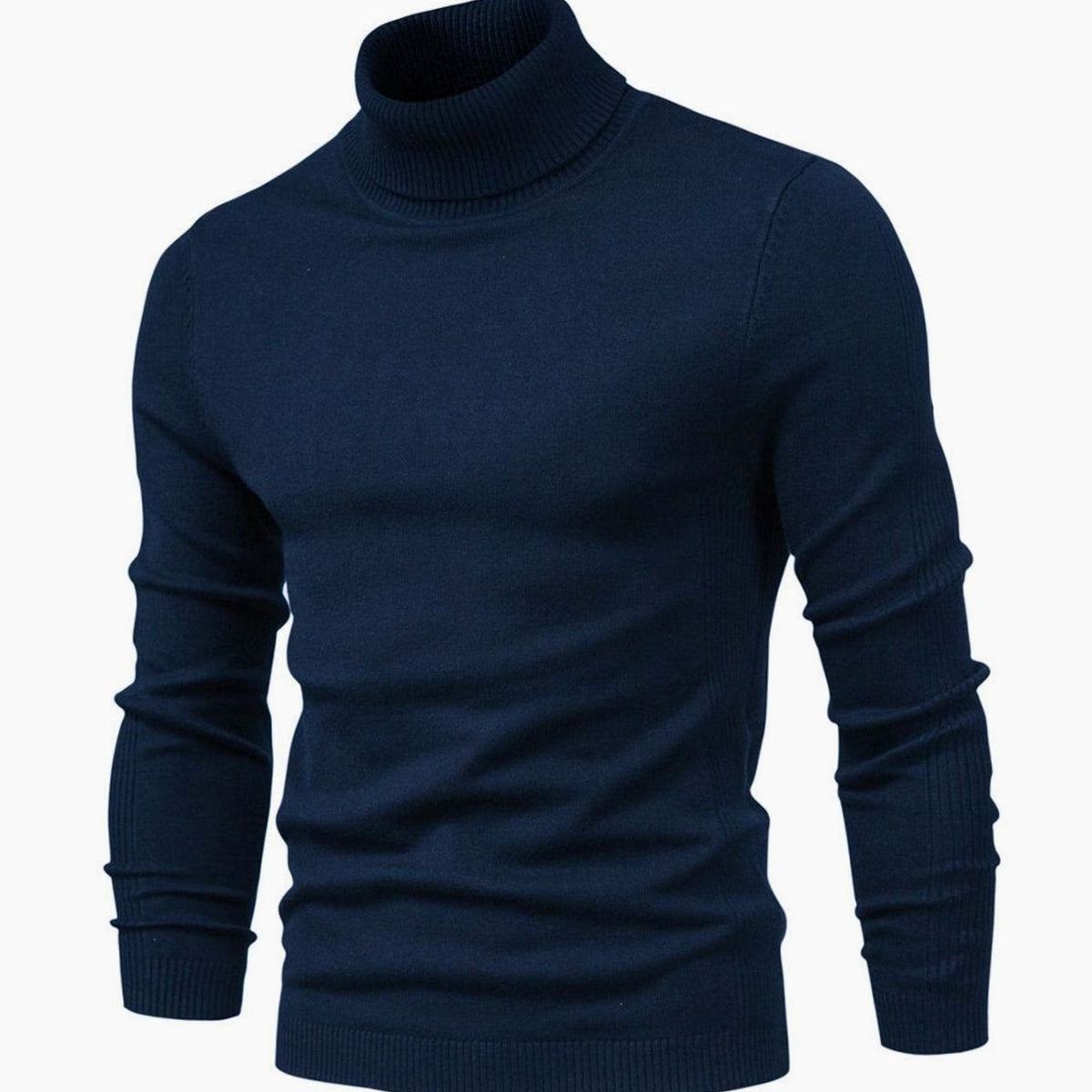 Slim Fit Rollkragenpullover Herren | Feinstrick | Rippkragen