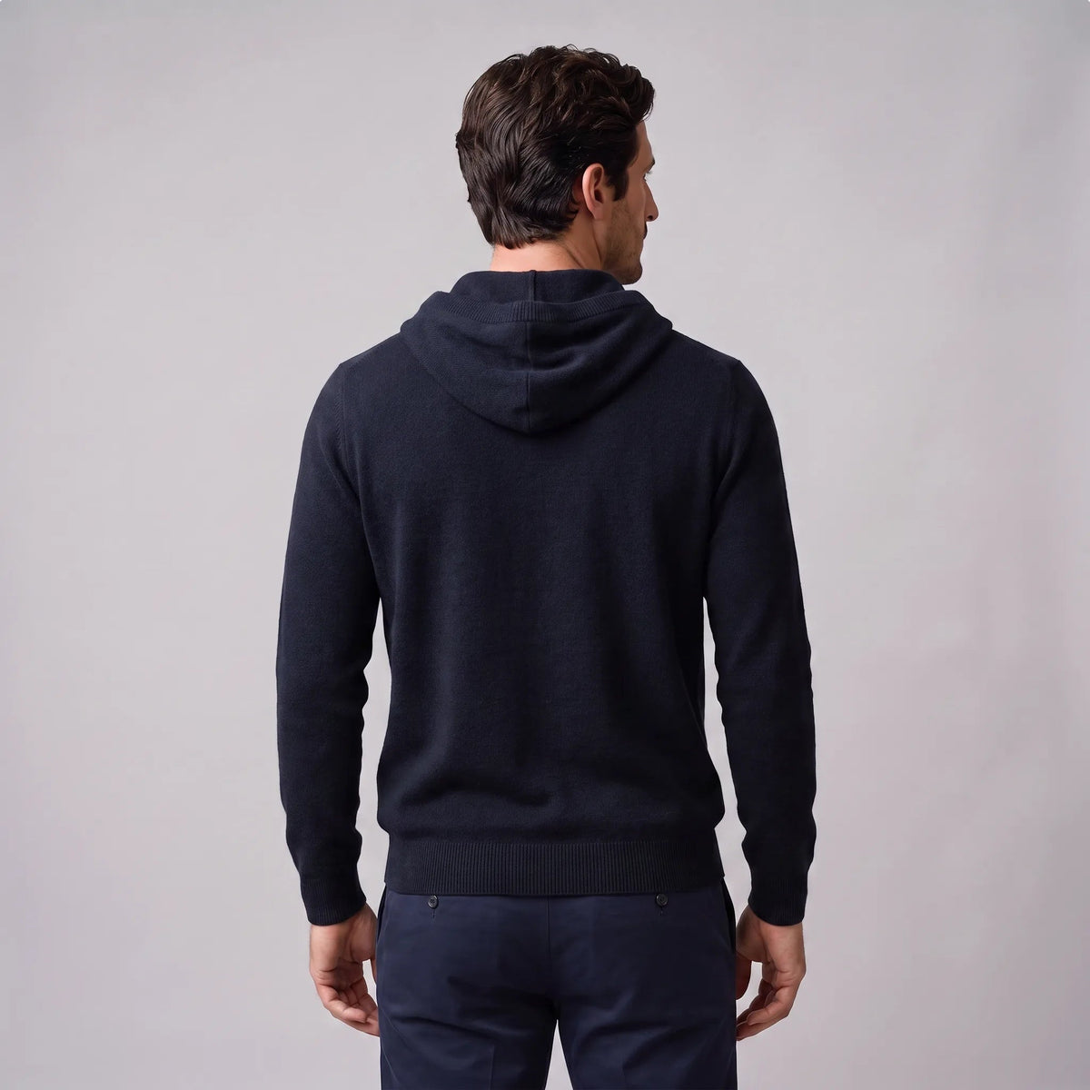 Strick Hoodie Herren | Feinstrick | Kordelzug | Regular Fit
