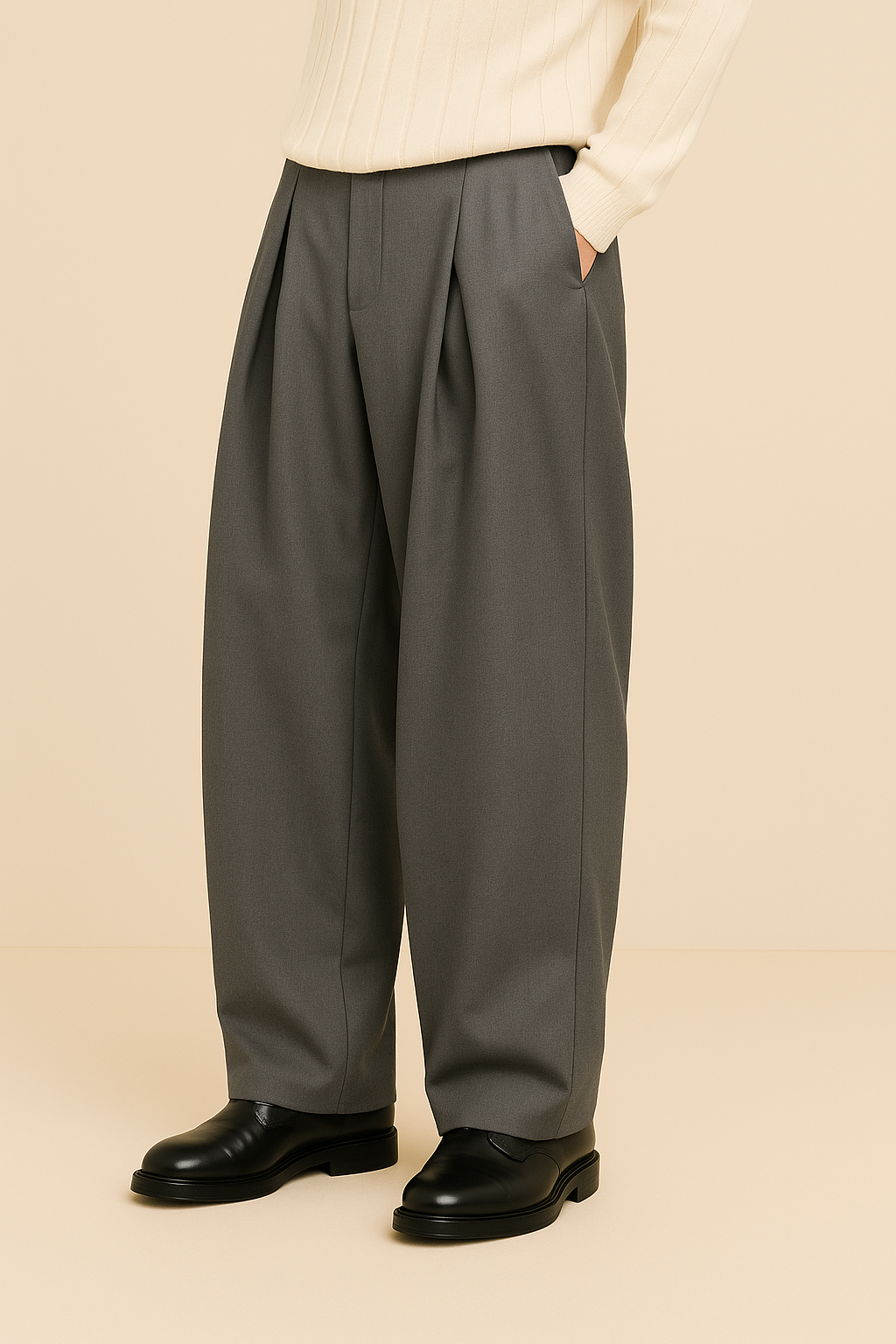Anzughose Herren | Bundfalten | Weites Bein | Hohe Taille-Chaps Herrenmode