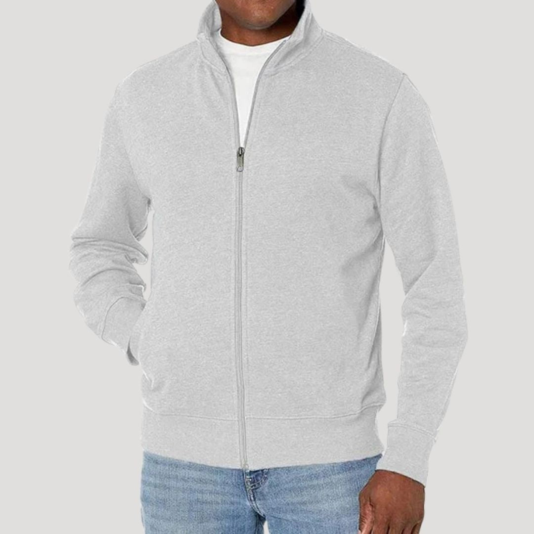 Zip-Jacke mit Stehkragen Herren | Durchgehender Reißverschluss | Seitentaschen | Leicht
