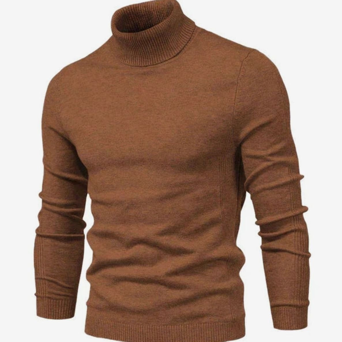 Slim Fit Rollkragenpullover Herren | Feinstrick | Rippkragen