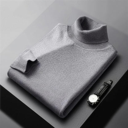 Rollkragenpullover Herren | Feinstrick | Gerippter Kragen | Gerader Schnitt