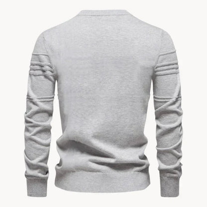 Strickpullover Herren | Rundhals | Rippenstruktur | Gerader Schnitt