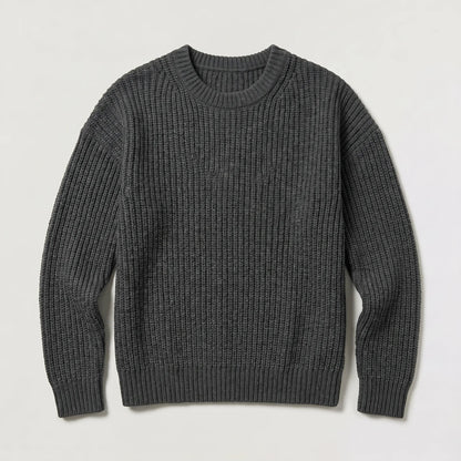 Rippstrick Pullover Herren | Rundhals | Regular Fit