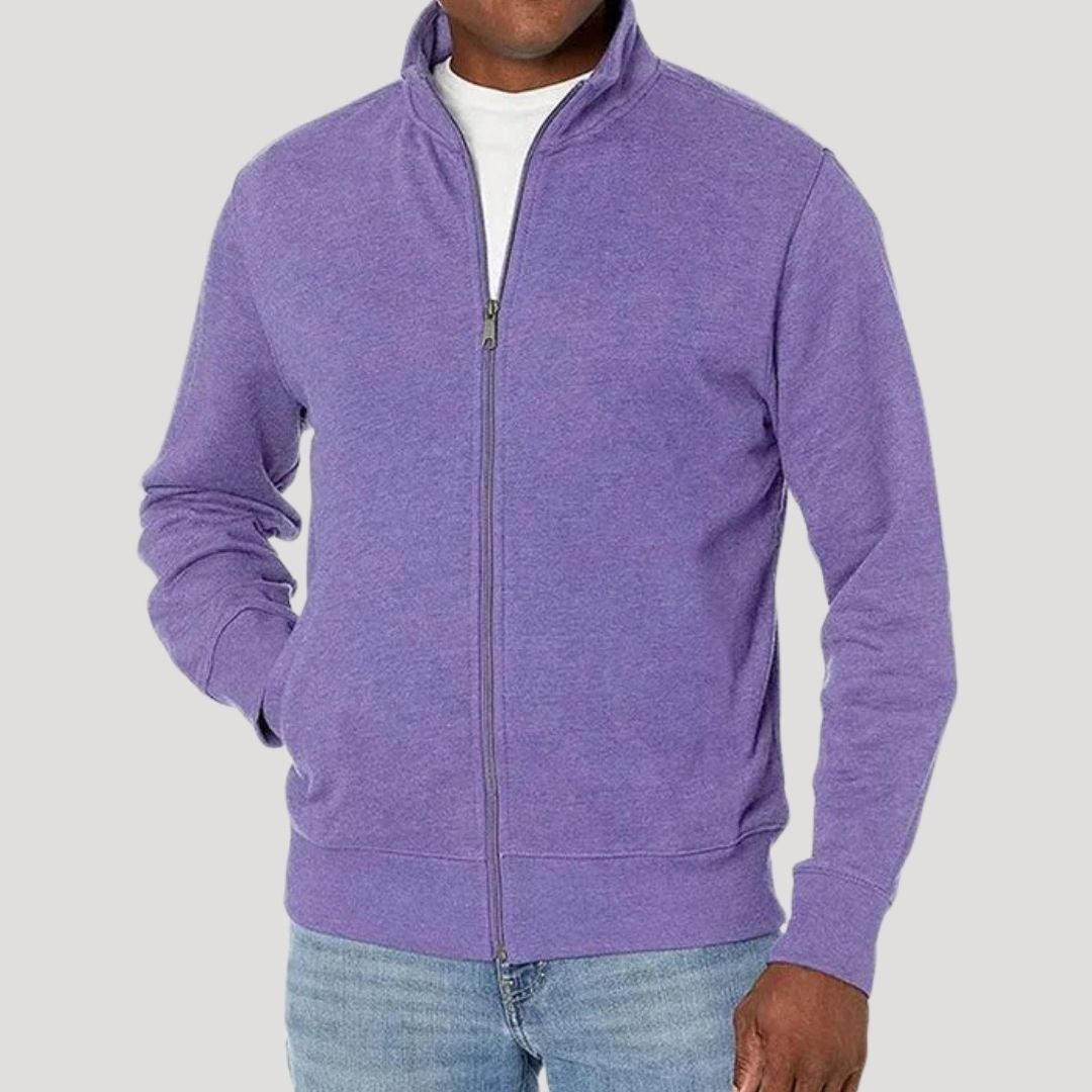 Zip-Jacke mit Stehkragen Herren | Durchgehender Reißverschluss | Seitentaschen | Leicht