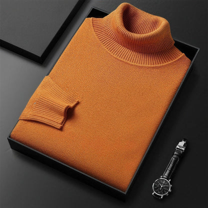 Rollkragenpullover Herren | Feinstrick | Gerippter Kragen | Gerader Schnitt