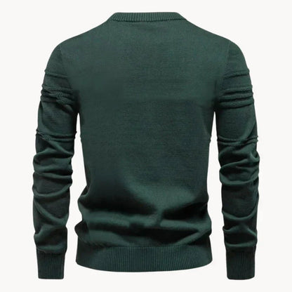 Strickpullover Herren | Rundhals | Rippenstruktur | Gerader Schnitt