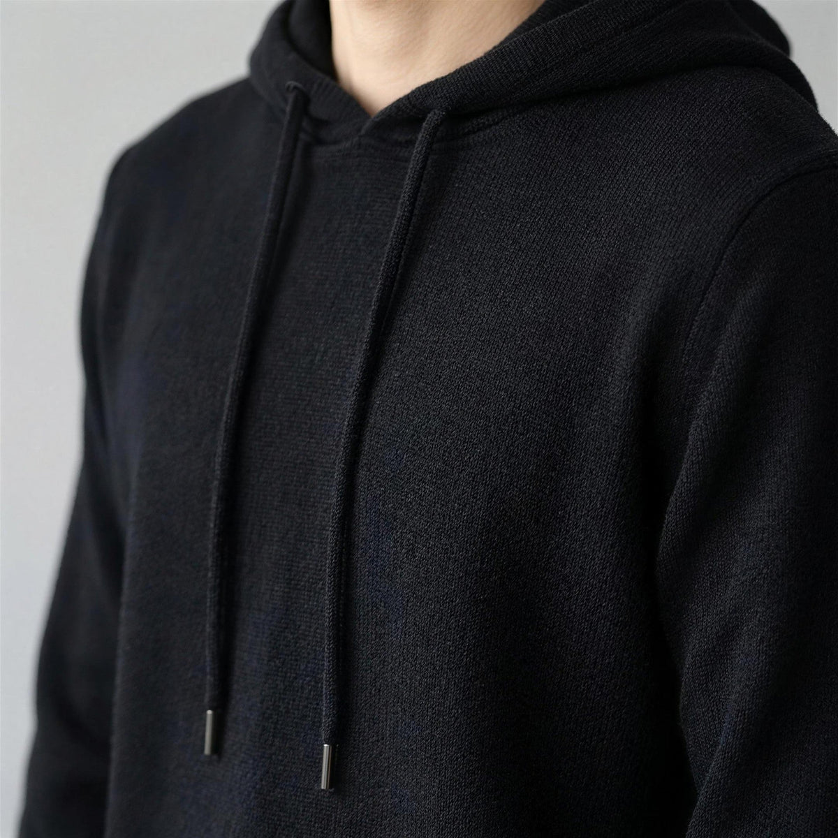 Strick Hoodie Herren | Feinstrick | Kordelzug | Regular Fit