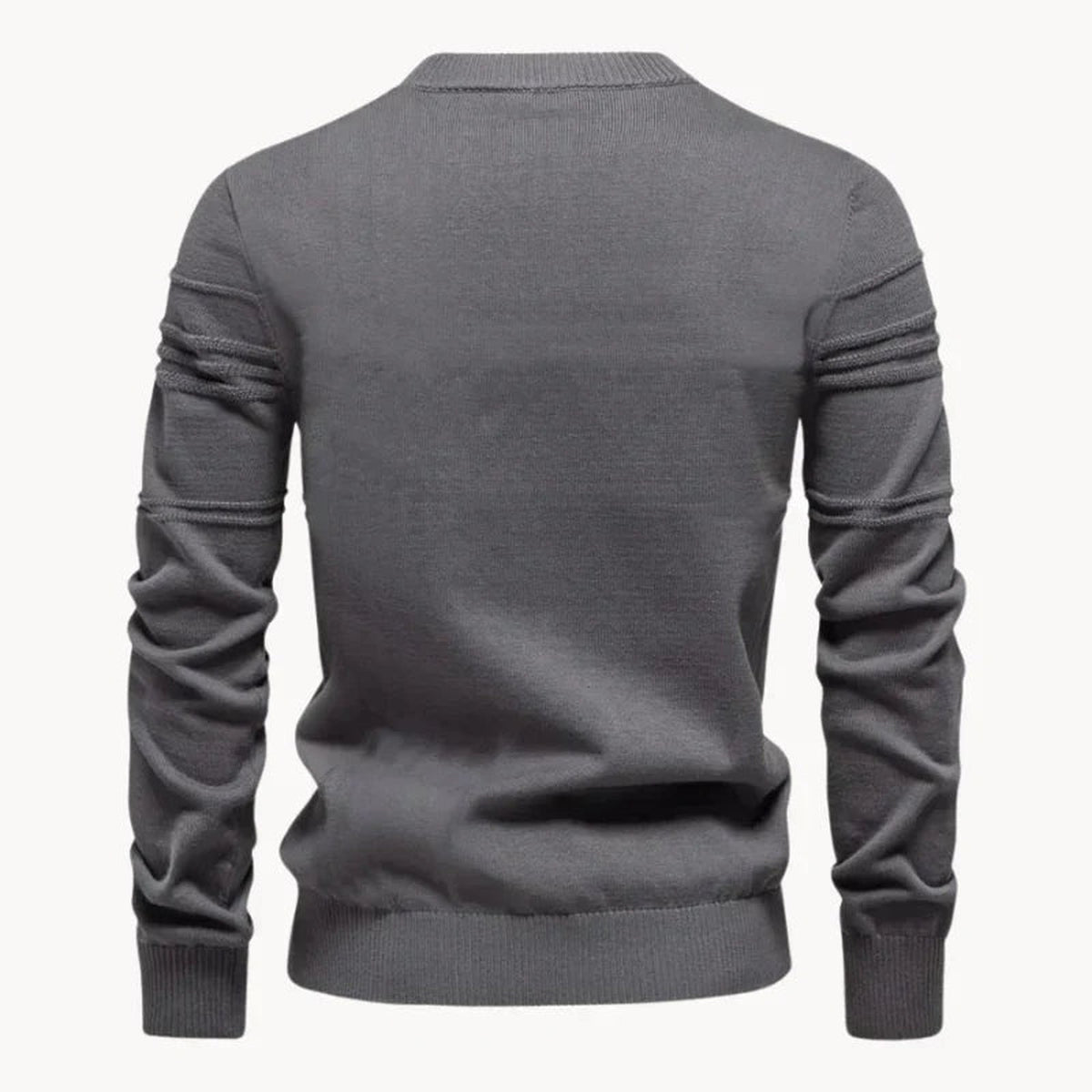 Strickpullover Herren | Rundhals | Rippenstruktur | Gerader Schnitt