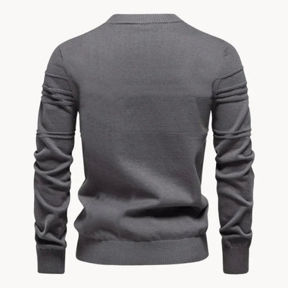 Strickpullover Herren | Rundhals | Rippenstruktur | Gerader Schnitt