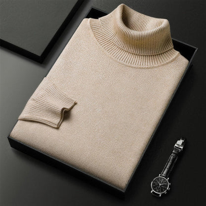 Rollkragenpullover Herren | Feinstrick | Gerippter Kragen | Gerader Schnitt