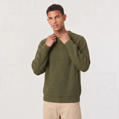 Rippstrick Pullover Herren | Rundhals | Regular Fit